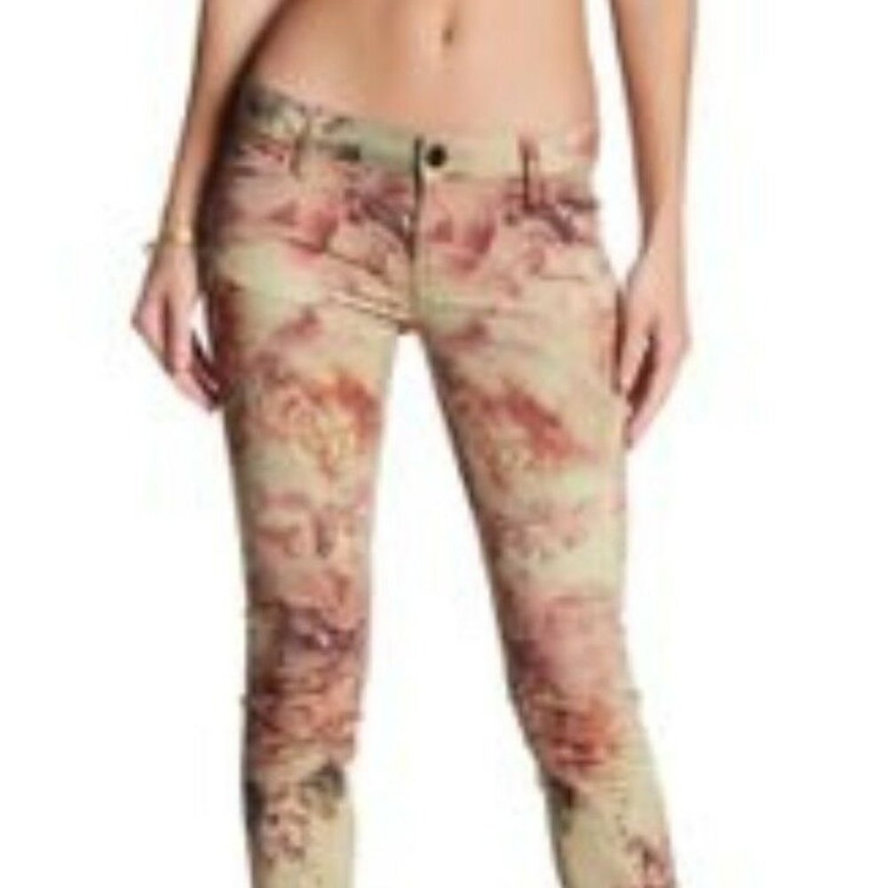 NWT $179 Etienne Marcel Junior Misses Printed Floral Skinny Jeans Size 25